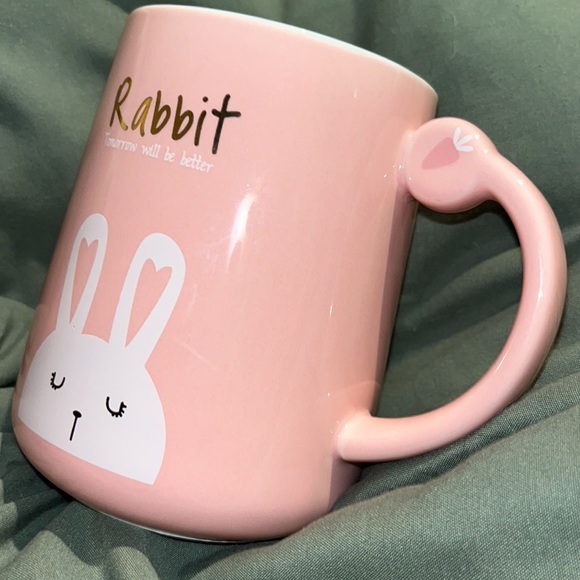 🐇 Rabbit “Tomorrow will be better mug” - pink - Picture 10 of 11